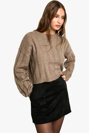 Boohoo Mini Rokje Met Suède Look
