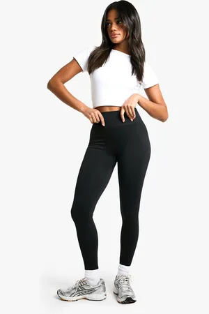 Boohoo Matte Strakke Vormende Leggings Met Tailleband