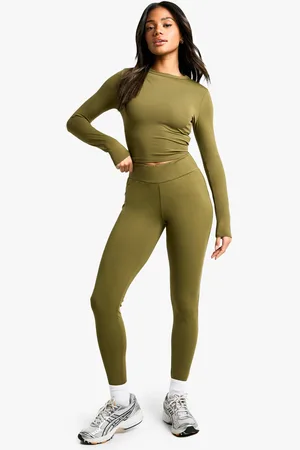 Boohoo Matte Strakke Vormende Leggings Met Tailleband