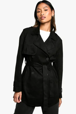 Boohoo Nep Suède Trenchcoat