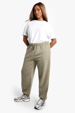 Boohoo Plus Geborduurde Dsgn Studio Wide Leg Joggingbroek