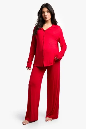 Boohoo Zwangerschap Pyjama Set Met Blouse Met Lange Mouwen En Broek