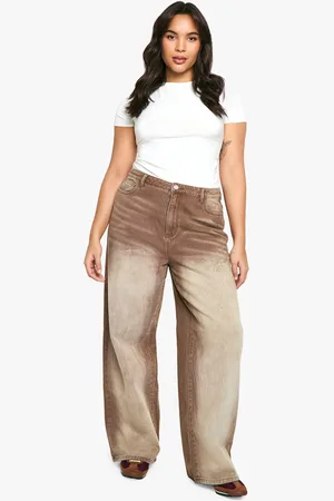 Boohoo Plus Ombre Wide Leg Jeans