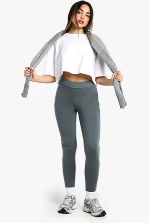 Boohoo Jersey Modal Leggings Met Dubbele Lagen