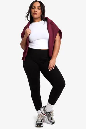 Boohoo Plus Basic High Waist Leggings Met Hoge Taille