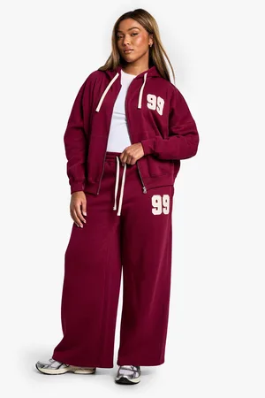 Boohoo Plus Joggingbroek Met Contrasterende Touwtjes En Rechte Pijpen