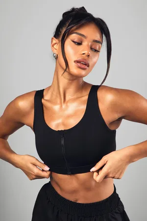 Boohoo High Impact Dsgn Studio Sport Bh Met Rits