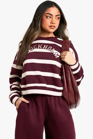 Boohoo Korte Gestreepte Stockholm Trui