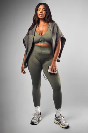Boohoo Plus Premium Sculpt Scrunchy Naadloze Kont Leggings