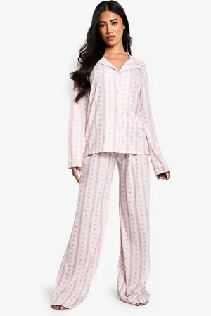 Boohoo Valentijns Pyjama Set Met Print En Lange Mouwen En Broek
