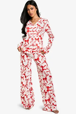 Boohoo Valentijns Pyjama Set Met Print En Lange Mouwen En Broek