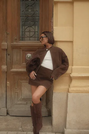 Boohoo Nep Suède Mini Rokje