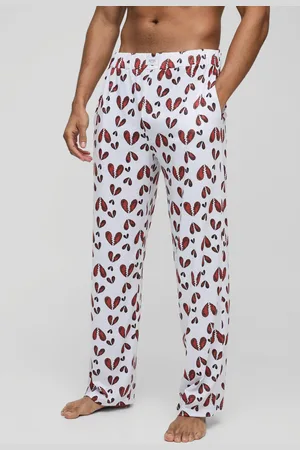 Boohoo Baggy Broken Hearts Lounge Broek
