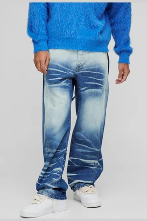 Boohoo Gebleekte Baggy Salopette Met Onbewerkte Bandjes