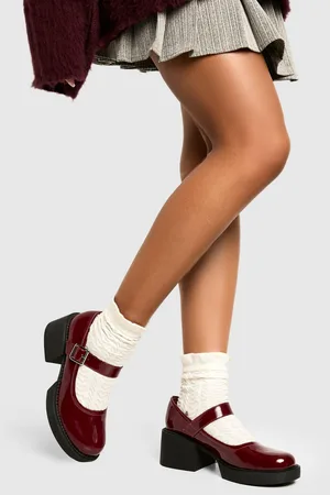 Boohoo Mary Jane Schoenen Met Dikke Hakken