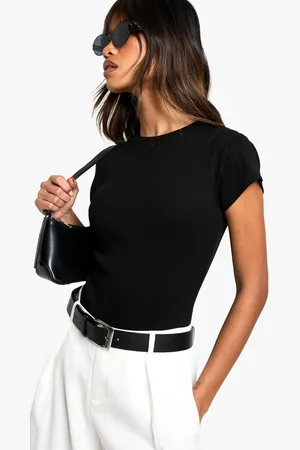 Boohoo Basic One Piece Met Korte Mouwen En Crewneck