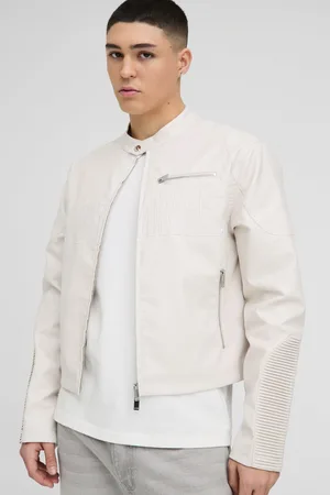 Boohoo Boxy Pu Homme Biker Jas