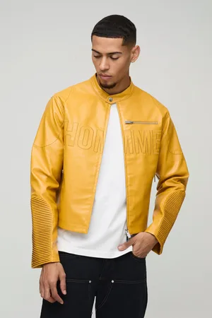 Boohoo Boxy Pu Homme Biker Jas