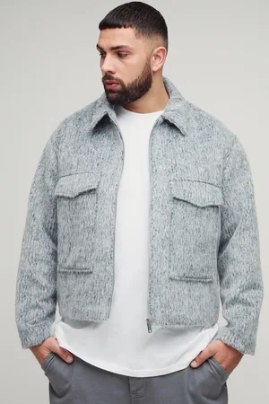 Boohoo Plus Nette Wollen Cargo Jas Met Rits