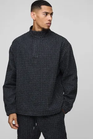 Boohoo Oversized Denim Rugby Overhemd Met Textuur
