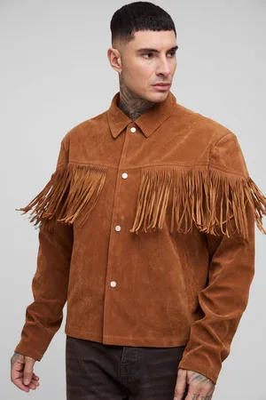 Boohoo Tall Nep Suède Jas Met Kwastjes