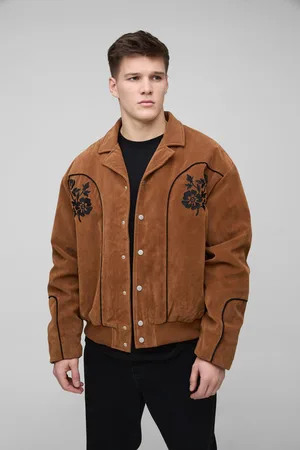 Boohoo Tall Geborduurde Nep Suède Western Jas