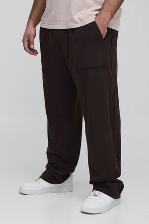 Boohoo Plus Oversized Onbewerkte Joggingbroek Met Naaddetail En Zak Detail