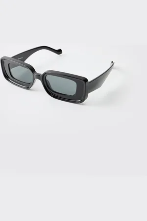 Boohoo Zwarte Zonnebril Met Glazen Detail