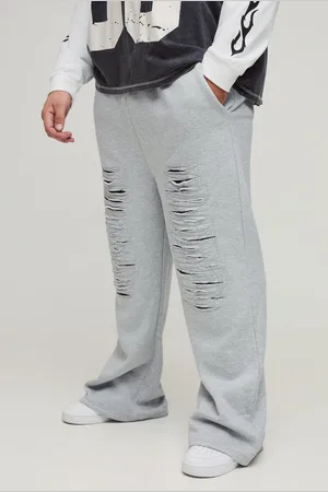 Boohoo Plus Dikke Baggy Versleten Flared Joggingbroek