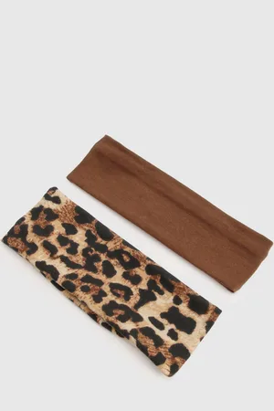 Boohoo Luipaardprint Jersey Haarbanden (2 Stuks)