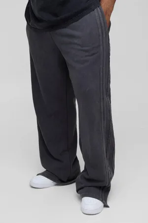 Boohoo Plus Gebleekte Baggy Joggingbroek Met Split En Onbewerkte Zoom