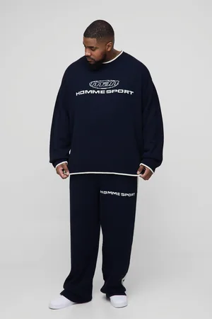 Boohoo Plus Gebreid Homme Trainingspak