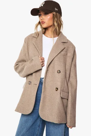 Boohoo Oversized Wollen Blazer Jas