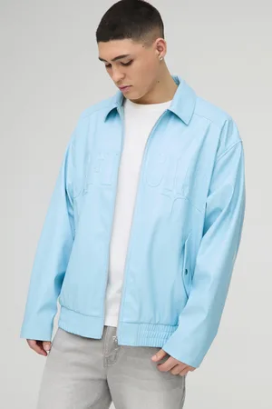 Boohoo Official Oversized Pu Bomberjack Met Reliëf En Kraag