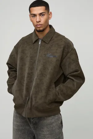 Boohoo Oversized Gebleekt Homme Pu Bomberjack Met Kraag