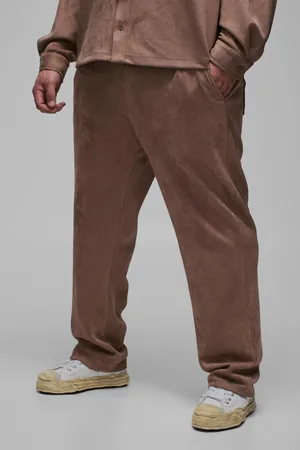 Boohoo Plus Nep Suède Broek Met Touwtjes En Biezen