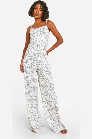 Boohoo Tall Bloemenpatroon Pyjama Set Met Broek