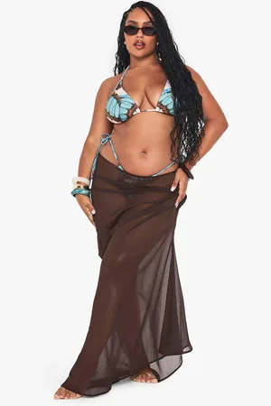 Boohoo Plus Beachwear Essentials Maxi Rok