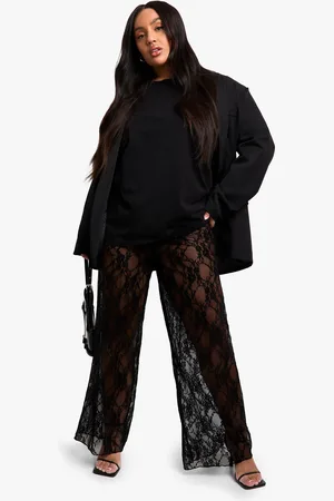 Boohoo Plus Kanten Wide Leg Broek