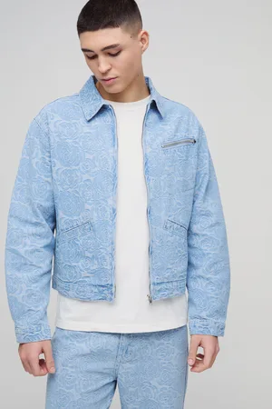 Boohoo Baggy Boxy Jacquard Spijkerjas