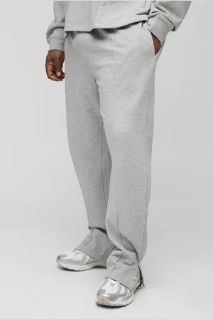 Boohoo Plus Monochrome Geborduurde Joggingbroek Met Split