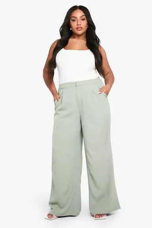 Boohoo Plus Getailleerde Broek Met Elastische Rug