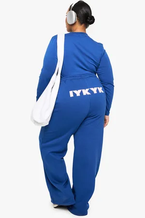 Boohoo Plus Wide Leg Joggingbroek Met Strik