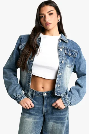 Boohoo Spijkerjas Met Schouderpads