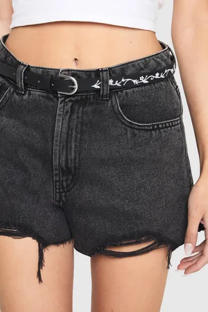 Boohoo Geborduurde Dunne Riem Met Bloemen