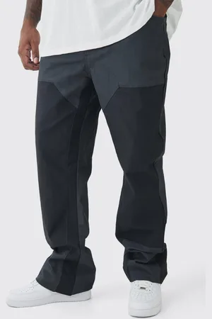 Boohoo Plus Onbewerkte Flared Overdye Slim Fit Utility Jeans