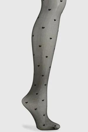 Boohoo Kruisloze Panty Met Doorschijnende Hartjes