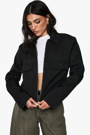 Boohoo Getailleerd Bomberjack Met Rits