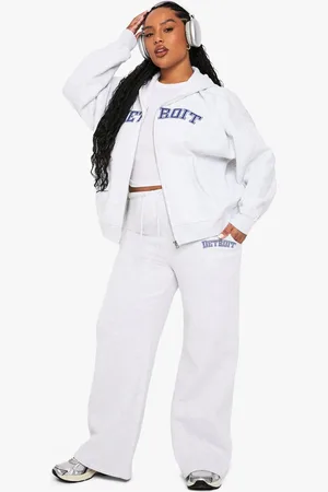 Boohoo Plus Wide Leg Detroit Joggingbroek