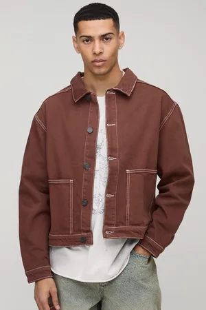 Boohoo Harrington Spijkerjas Met Contrasterende Stiksels